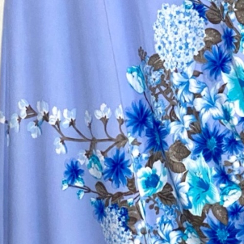 Coldwater Creek Soft Blue Floral Dress ~ 1x - Picture 5 of 7